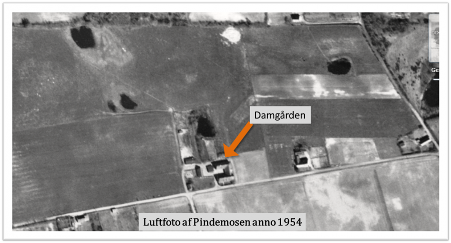 Luftfoto af pindmosen 1954